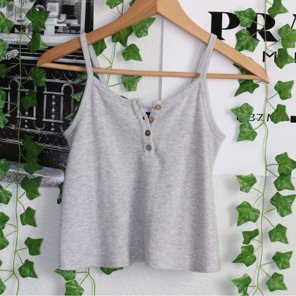 Art Class (Target) Grey Slight Cropped Cami, Size Small